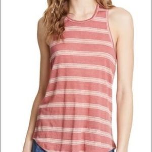 Joie Rayson Stripe Twist Back Linen Tank